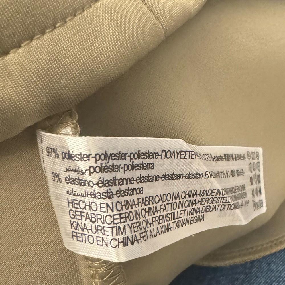 Zara Women’s Jogger Pants in Light Olive with Dark olive Side Racing Stripe - Picture 11 of 11